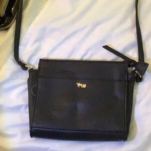 Black new small crossbody striped inside